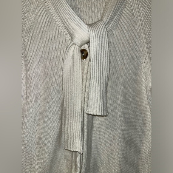 Talbots Cream Colored One Button Cardigan Sweater with Long Sleeves - Picture 3 of 11